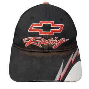 Chevrolet Racing Strapback Baseball Cap Black One Size Adjustable DP Racing